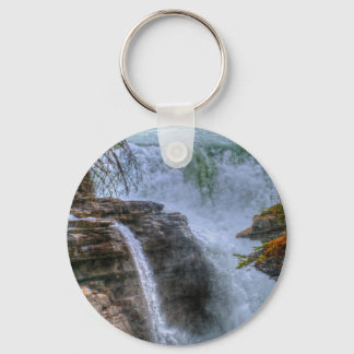 Llavero Foto de la naturaleza de la cascada de las montaña
