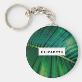 Llavero Foto de la naturaleza tropical de la hoja verde