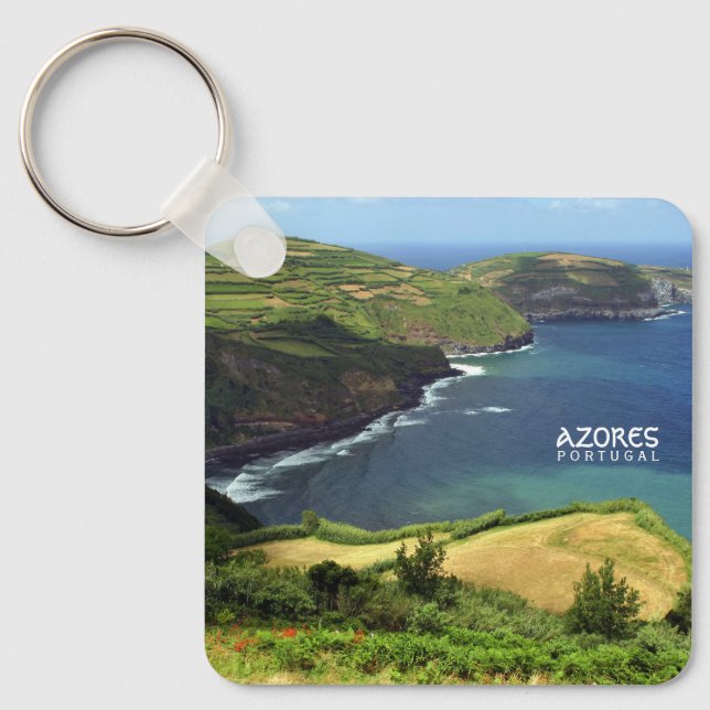 Llavero Foto de las islas Azores, Portugal (Anverso)