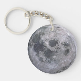 Llavero Foto de luna gris