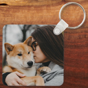 Llavero Foto de mamá y perro