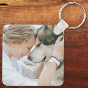 Llavero Foto de mamá y perro