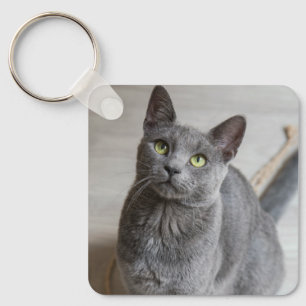 Llavero Foto de Mascota de gato personalizado