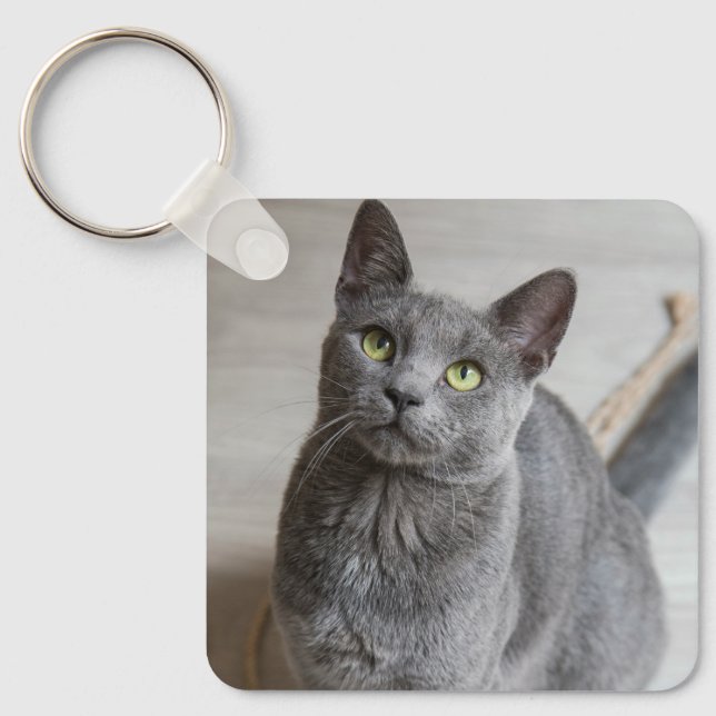 Llavero Foto de Mascota de gato personalizado (Anverso)