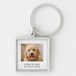 Llavero Foto de mascota moderna simple personalizada
