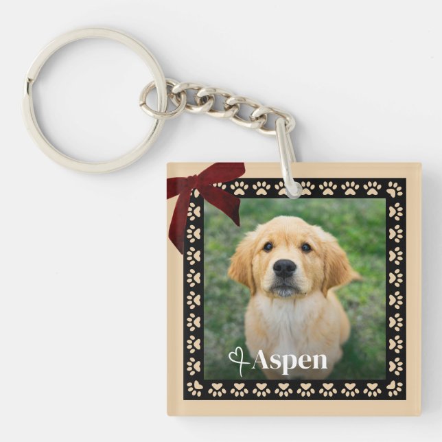 Llavero Foto de Mascota Personalizada (Frente)