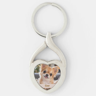 Llavero Foto de mascota personalizada con nombre
