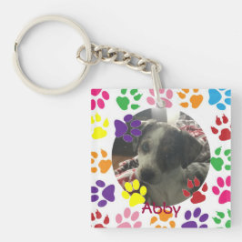 Llavero Foto de mascota personalizada y nombre