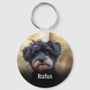 Llavero Foto de nombre de mascota personalizado