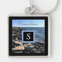 Foto de olas y rocas marco inicial negro