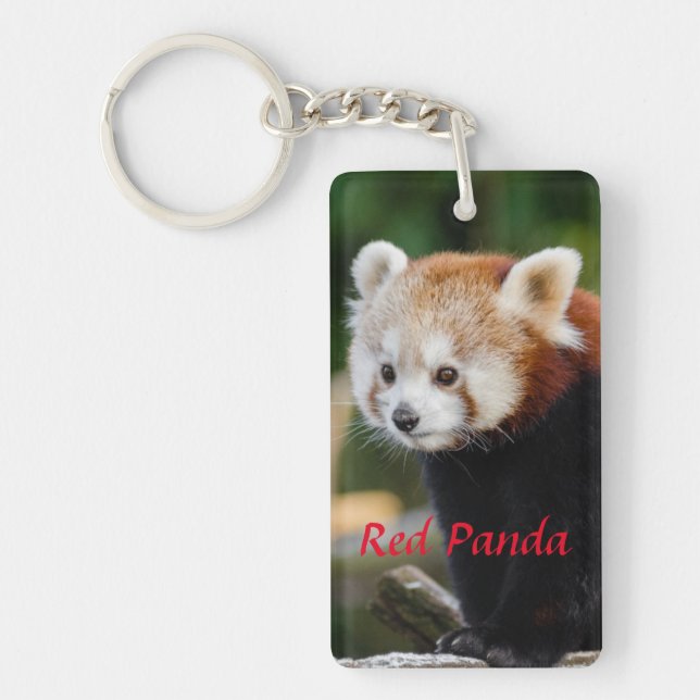 Llavero Foto de Panda Rojo Adorable (Frente)