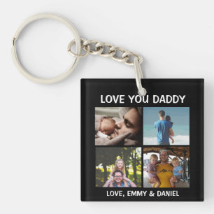 Llavero Foto de papá y amor personalizado