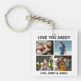 Llavero Foto de papá y amor personalizado