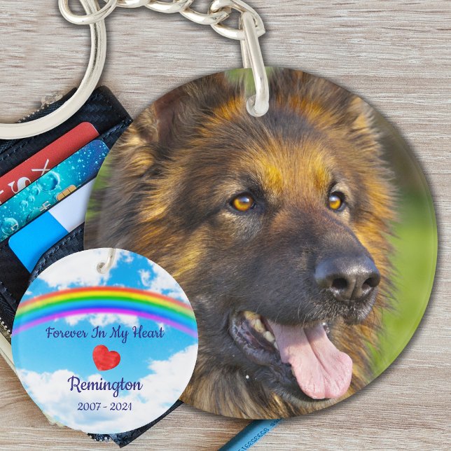 Llavero Foto de perro del puente arcoiris personalizada en (Subido por el creador)