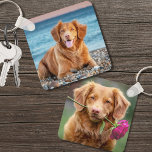 Llavero Foto de perro Mascota de doble cara personalizado<br><div class="desc">Crea un keepsake mascota personalizado con esta cadena de fotos de perros de doble cara de personalizado, perfecto para cualquier madre de perro, papá o amante de mascotas! Muestra a tu amigo peludo añadiendo dos fotos diferentes, una por cada lado, convirtiéndolo en un accesorio único y especial. Ya sea como...</div>