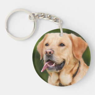 Llavero Foto de perro personalizada de doble cara
