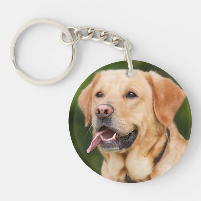 Llavero Foto de perro personalizada de doble cara (Frente)