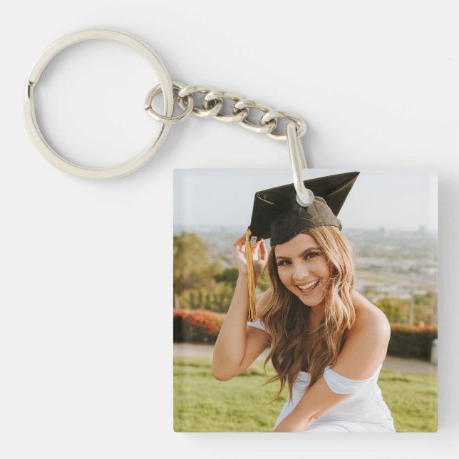 Llavero Foto de personalizado graduado (Frente)
