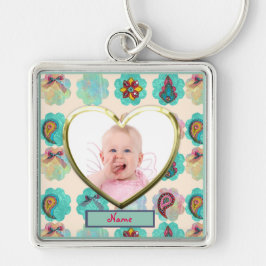 Llavero Foto de regalo de recién nacido Scrapbooking paisl