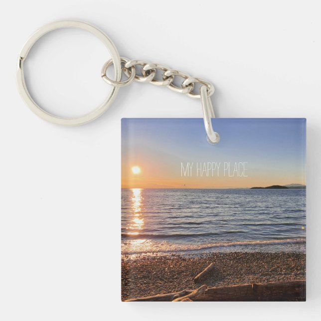 Llavero Foto de Scenic Beach Sunset (Frente)