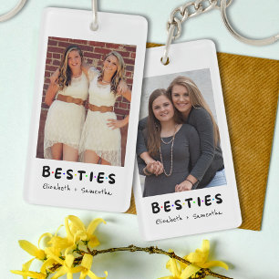 Llavero Foto de selfie de amigas modernas chic BFF