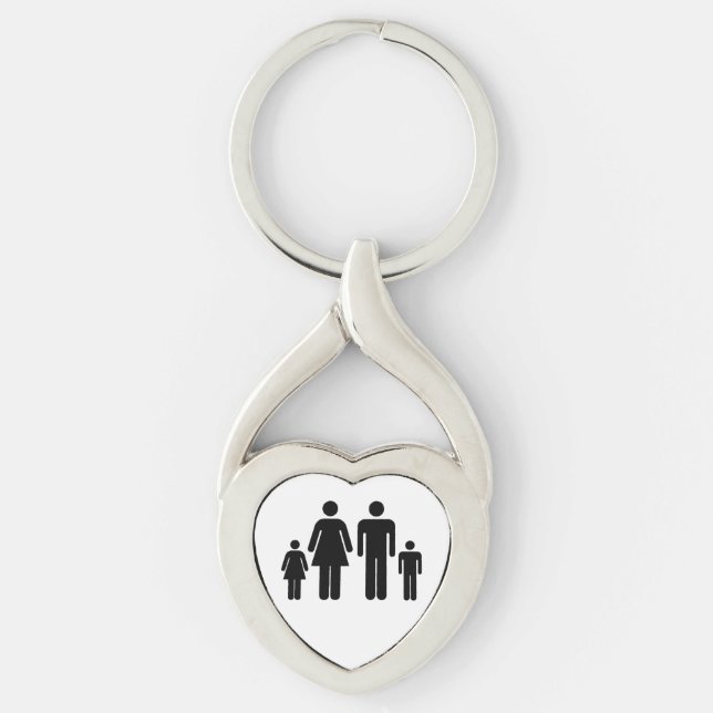 Llavero Foto De Su Familia En Una (Anverso)