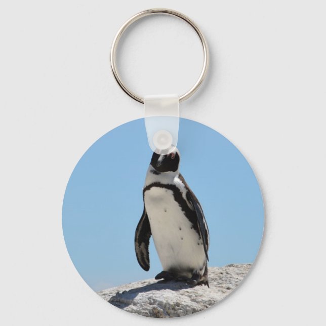 Llavero Foto de un solo pingüino (Anverso)