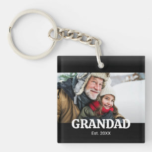 Llavero Foto del abuelo estableció la tipografía moderna