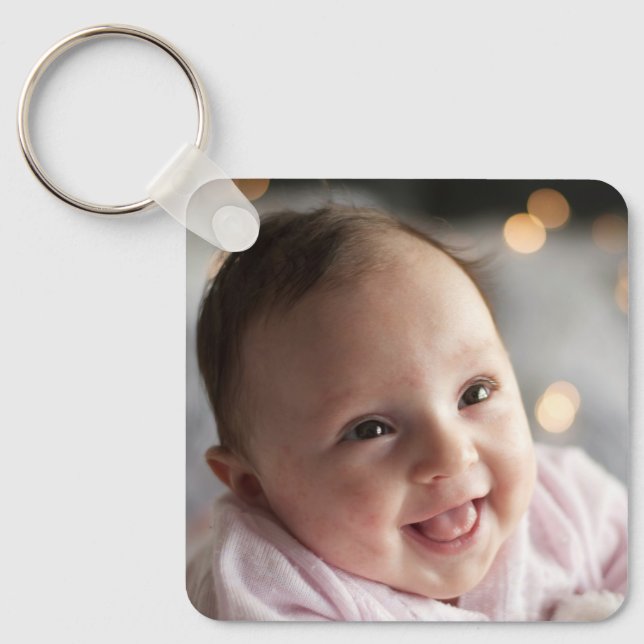 Llavero Foto del bebé del personalizado (Anverso)