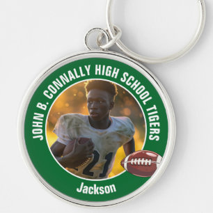 Llavero Foto del jugador de fútbol de la Escuela Secundari