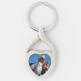 Llavero Foto del marinero besándose y de la enfermera