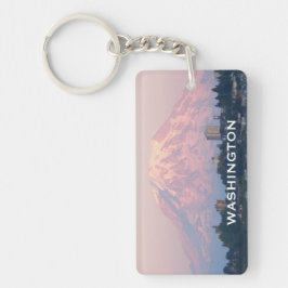 Llavero Foto del Monte Rainier del Estado de Washington