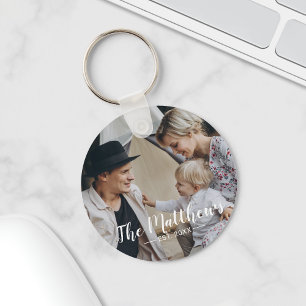 Llavero Foto del Personalizado con apellido y año estable