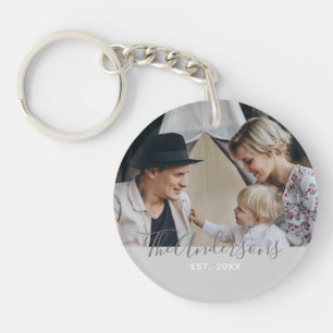 Llavero Foto del personalizado con apellido y año establec
