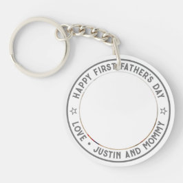 Llavero Foto del Personalizado de la hija del primer padre