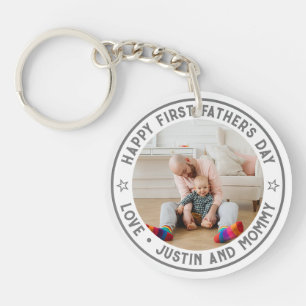 Llavero Foto del Personalizado de la hija del primer padre