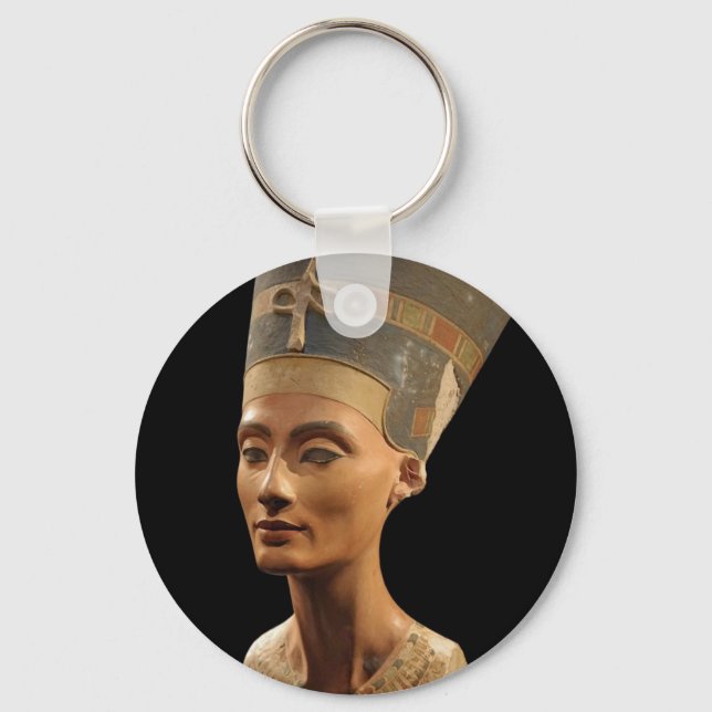 Llavero Foto del quiebre de Nefertiti en el Museo Neues (Anverso)