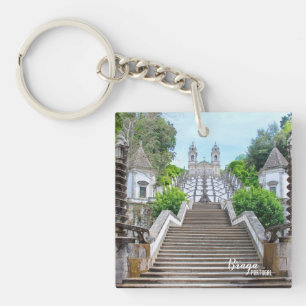 Llavero Foto del santuario de Bom Jesus Braga, con oración