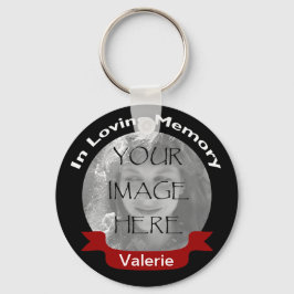 Llavero Foto en memoria amorosa Black Red Personalized
