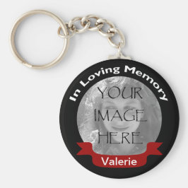 Llavero Foto en memoria amorosa Black Red Personalized