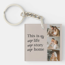 Llavero Foto familiar moderna de pareja y cita encantadora
