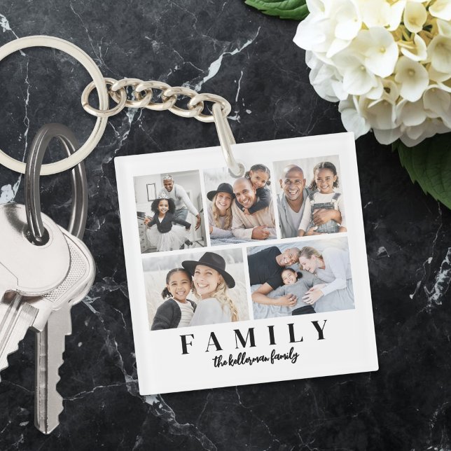 Llavero Foto Familiar Personalizada a Doble Cara (Custom Double Sided Family Photo Keychain)