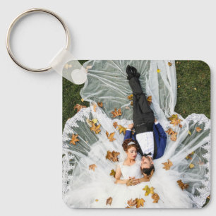 Llavero Foto familiar personalizada de dos caras