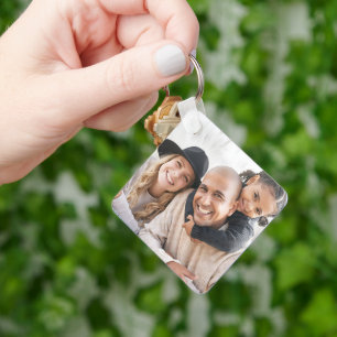 Llavero Foto Familiar Personalizada de Dos Fotos en Ambos