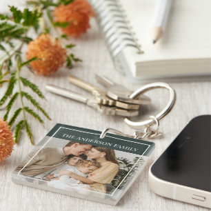 Llavero Foto familiar personalizada   Nombre de familia pe