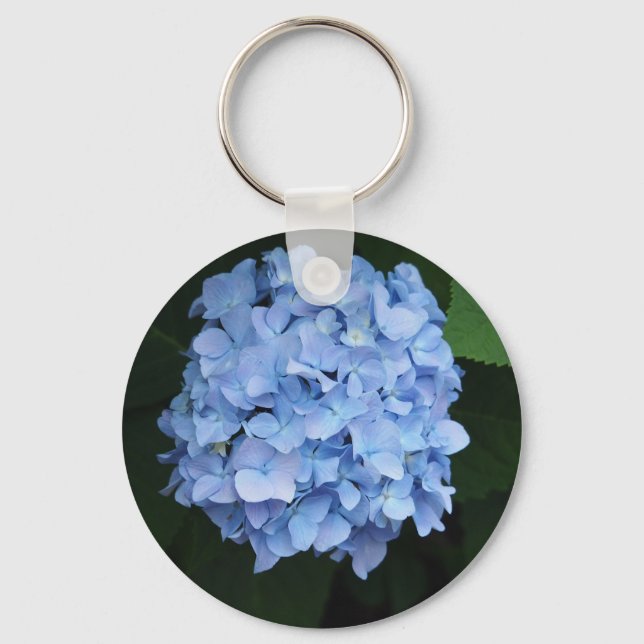 Llavero Foto floral de Hydrangea azul de bonito (Anverso)