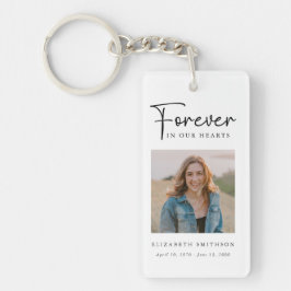 Llavero Foto funeraria para siempre en la oración del poem