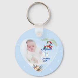 Llavero Foto Keychain keepsake - niños Navidades primero