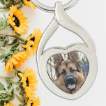 Llavero Foto Mascota personalizada de Dog Lover<br><div class="desc">¡Lleva a tu mascota a cualquier lugar donde vayas con esta cadena de fotos del mascota personalizado! ¡Un deber para cada madre perro y papá perro! Mascota personalizado Dog Lover</div>