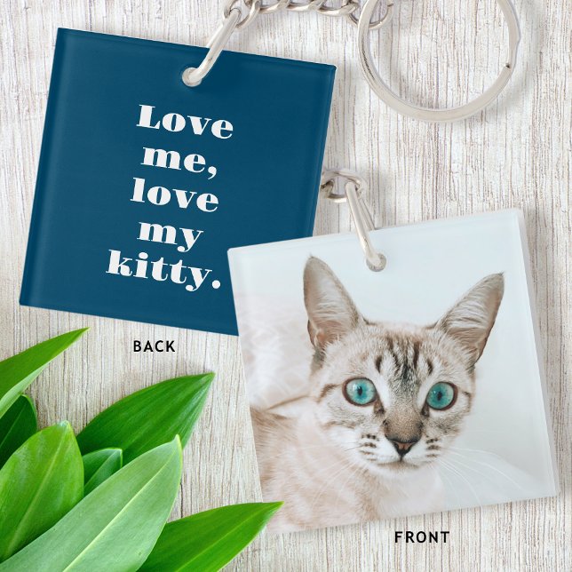Llavero Foto Mascota personalizada Kitty Cat Lover Indigo  (Subido por el creador)